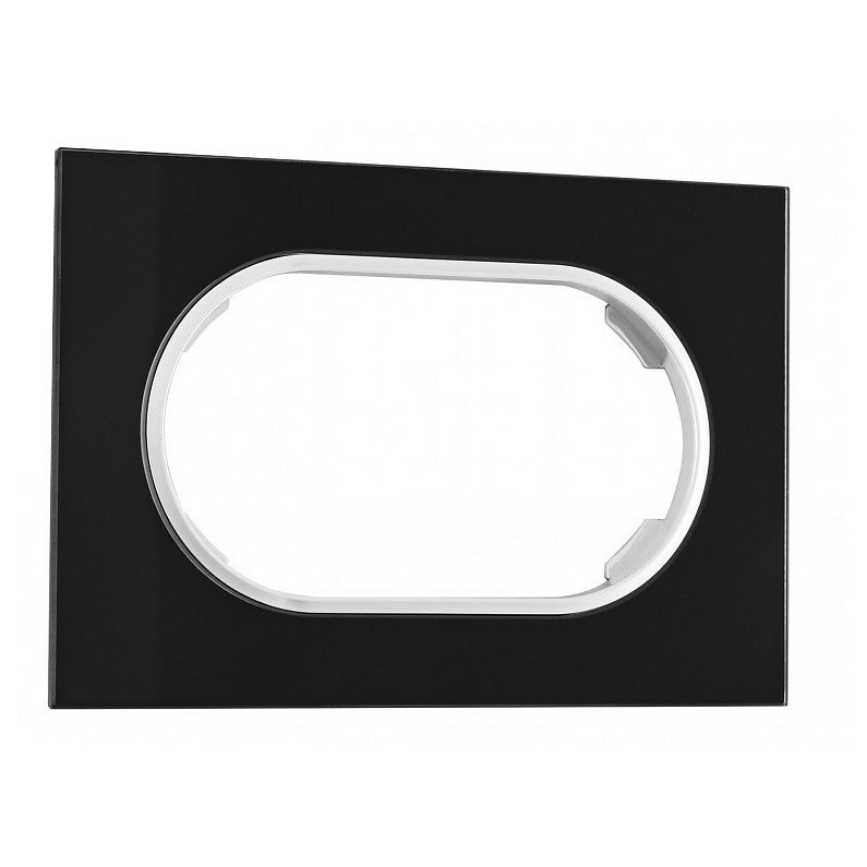 Рамка для двойной розетки arte milano am-502.01 502.01-double.black